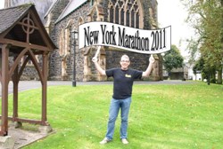 Stephen Brown who will run the New York marathon to raise funds for a mini-bus for a church in Nepal. Photo: Loraine Watt.